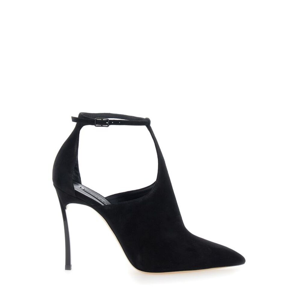 Casadei Women Pumps With High Heel And Pointed Toe In Black Suede For Women
